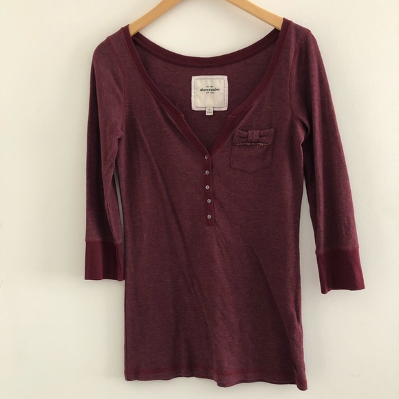 Abercrombie Embellished Pocket Henley Thermal - Picture 3 of 6